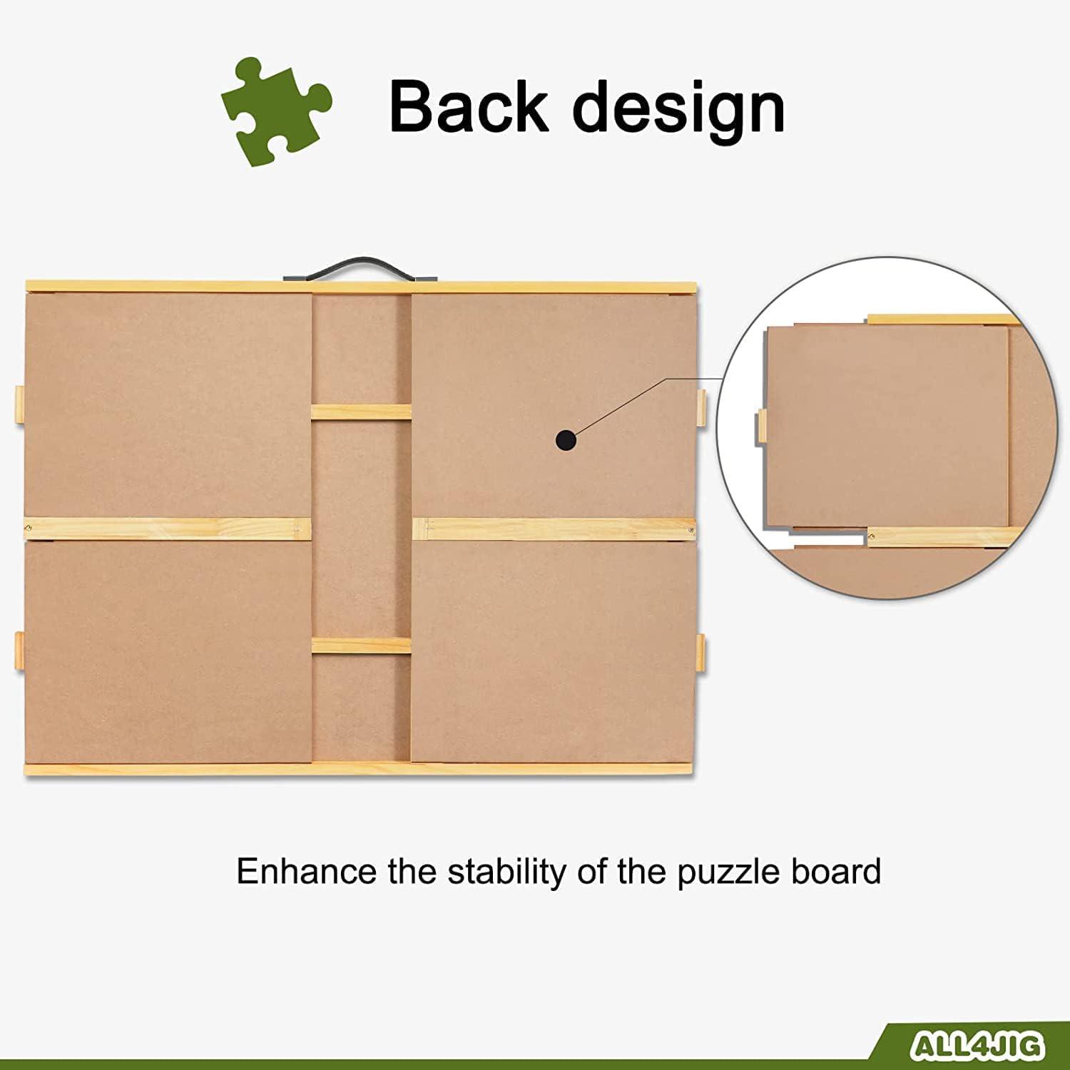imageALL4JIG 1000PCS Adjustable Wooden Jigsaw Puzzle Board with 4 Drawers ampamp Cover  3TiltingAngle Puzzle Table for Adults  25quot X 34quot Portable Puzzle Table Top Easel