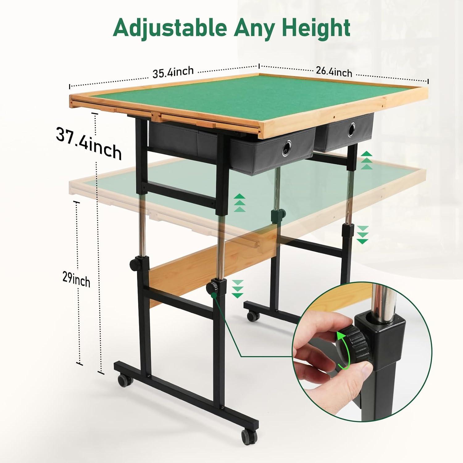 imageALL4JIG 1500 Piece Adjustable Jigsaw Puzzle Board for Adults 354quotx264quot MultiFunctional Puzzle Board with 42 Drawers ampamp Protective Cover 45Degree AnyAngle Tilt for Work Exercise ampamp LeisureGreen