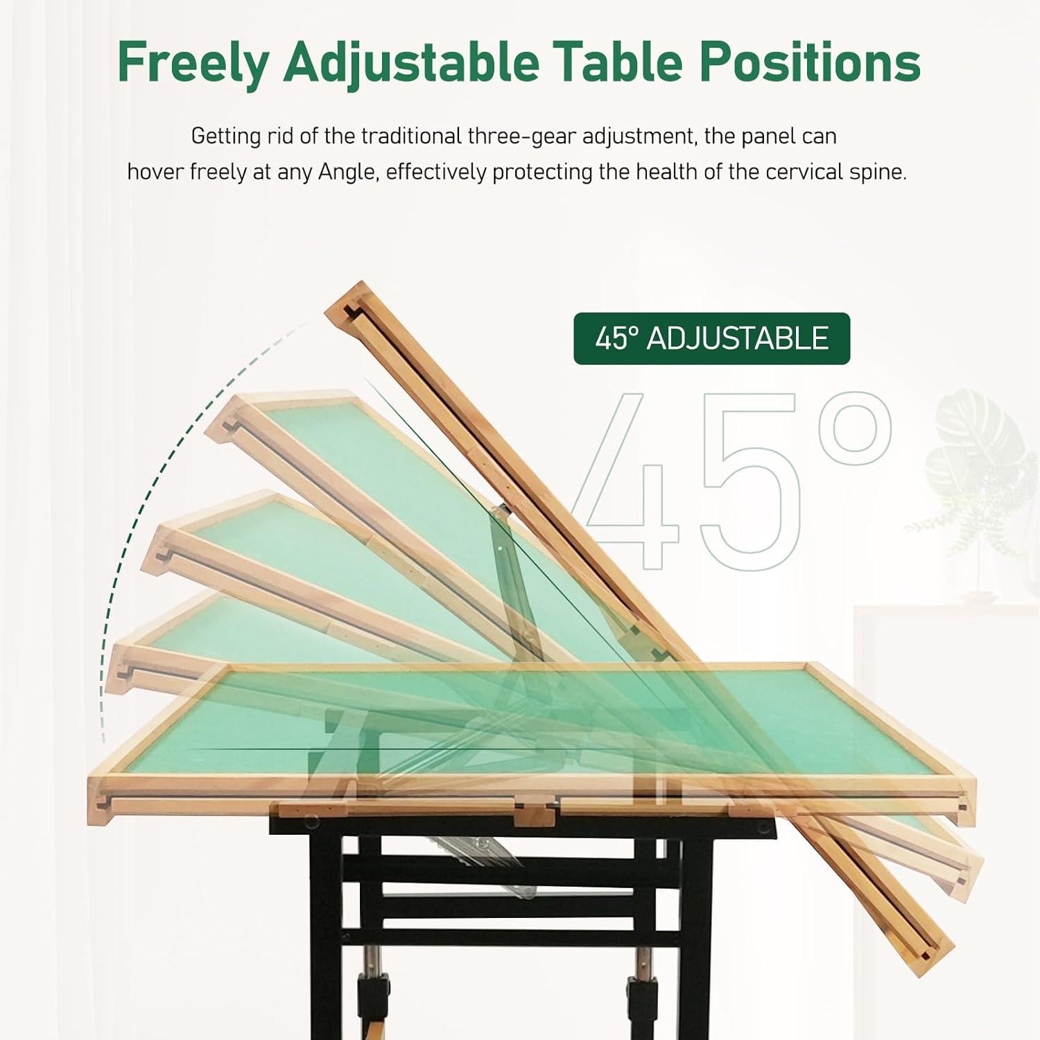 imageALL4JIG 1500 Piece Adjustable Jigsaw Puzzle Board for Adults 354quotx264quot MultiFunctional Puzzle Board with 42 Drawers ampamp Protective Cover 45Degree AnyAngle Tilt for Work Exercise ampamp LeisureGreen