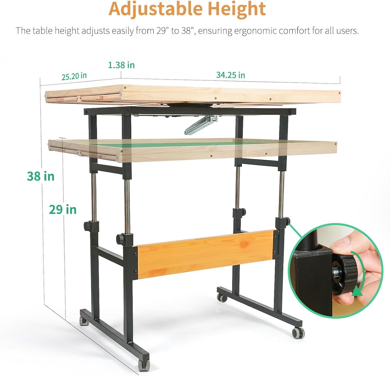 imageALL4JIG 1500 Pieces 360Rotating Puzzle Table for Adults Gifts Wooden Jigsaw Puzzle Table with 4 Drawers ampamp Cover Vertical Placement OptionMedium