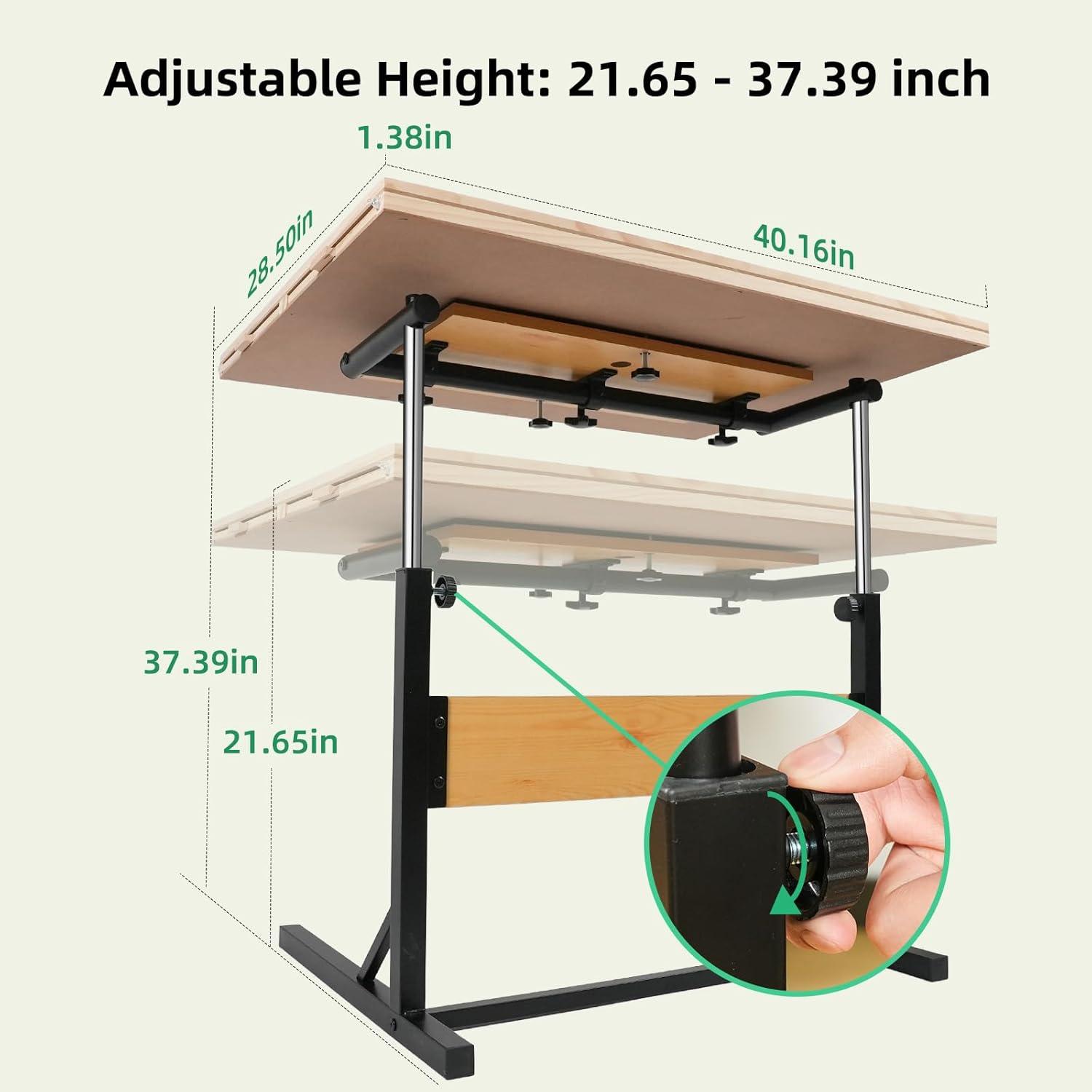 imageALL4JIG 2000 Piece Jigsaw Puzzle Table with LegsWooden Jigsaw Puzzle Table with 4 Drawers ampamp Cover360Rotating for Easy AccessAdjustable Angle ampamp Height AdjustmentWithout Wheels