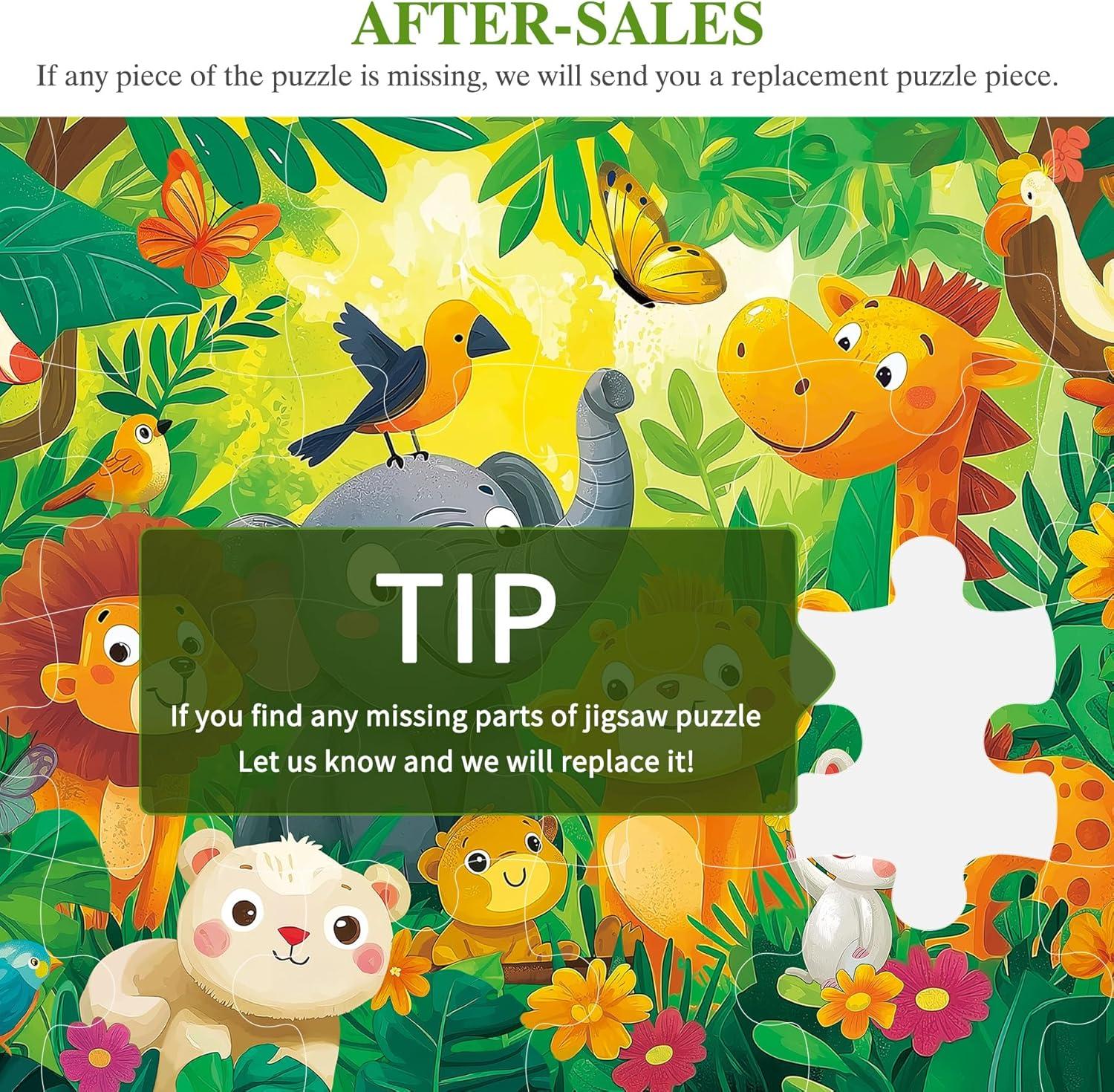 imageALL4JIG 4 in 1 Delicious Food Fun Jigsaw Puzzles for Kids Ages 48 24 Pieces 9quot  6quot Christmas Secret Santa Gift White Elephant Gifts for Girls and Boys Learning EducationalFruit