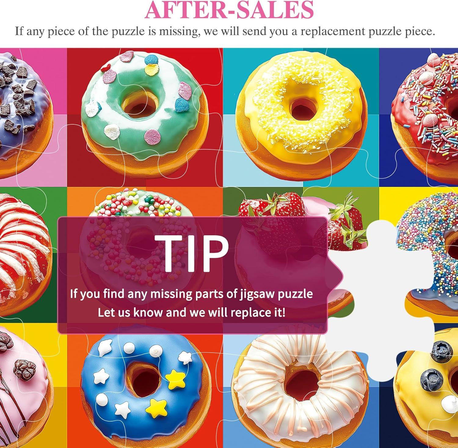 imageALL4JIG 4 in 1 Delicious Food Fun Jigsaw Puzzles for Kids Ages 48 24 Pieces 9quot  6quot Christmas Secret Santa Gift White Elephant Gifts for Girls and Boys Learning EducationalDelicious Food