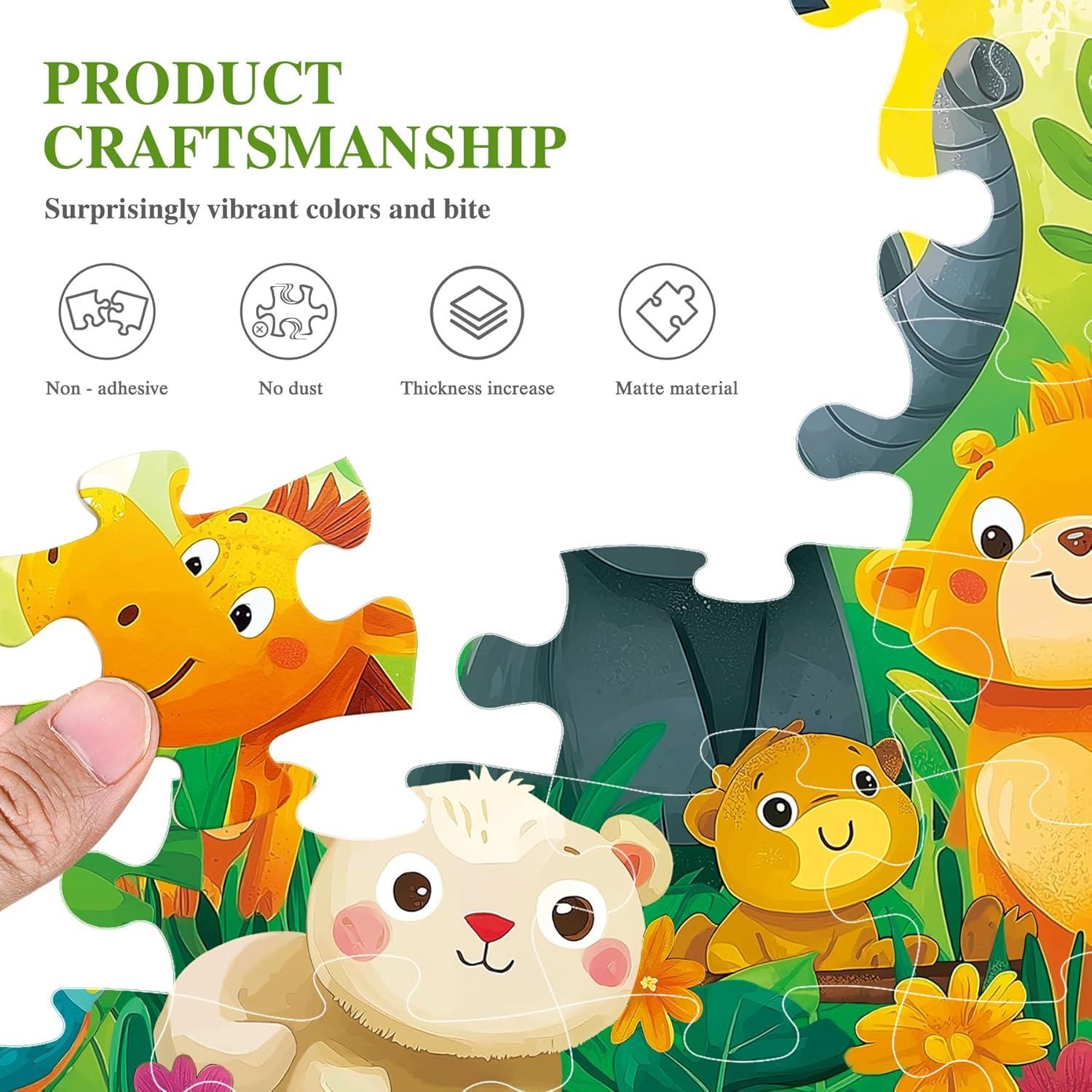 imageALL4JIG 4 in 1 Delicious Food Fun Jigsaw Puzzles for Kids Ages 48 24 Pieces 9quot  6quot Christmas Secret Santa Gift White Elephant Gifts for Girls and Boys Learning EducationalFruit