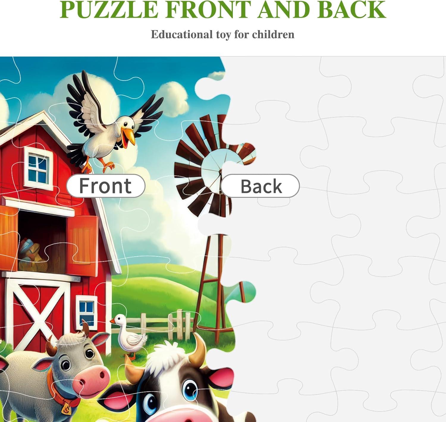 imageALL4JIG 4 in 1 Delicious Food Fun Jigsaw Puzzles for Kids Ages 48 24 Pieces 9quot  6quot Christmas Secret Santa Gift White Elephant Gifts for Girls and Boys Learning EducationalAnimal