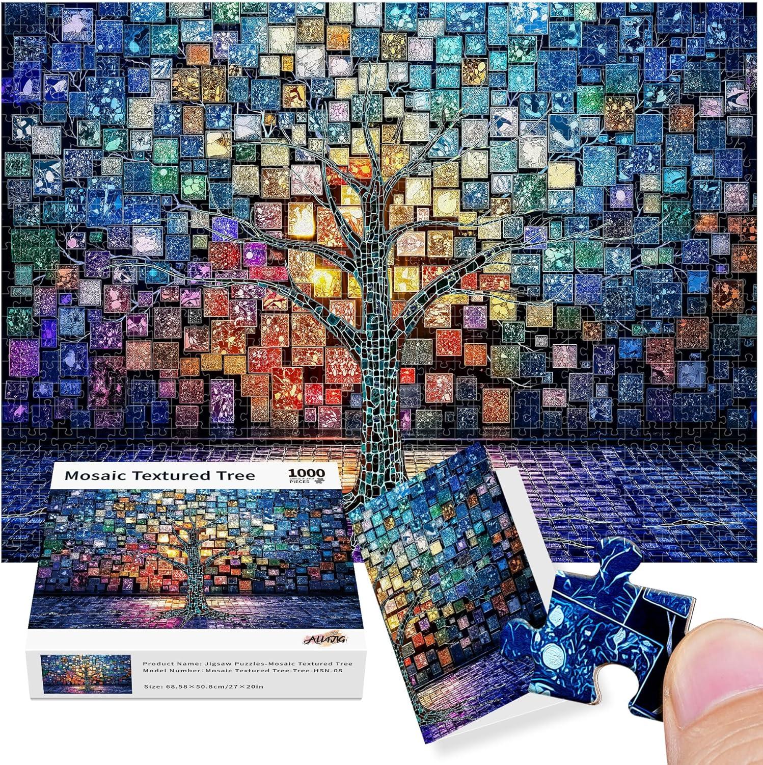 imageALL4JIG Dog Corgi Fun Jigsaw Puzzles for Adults and Kids 1000 Pieces Christmas Secret Santa Gift White Elephant Gifts for Dog Lovers Number Partitioned for Easy SolvingTree