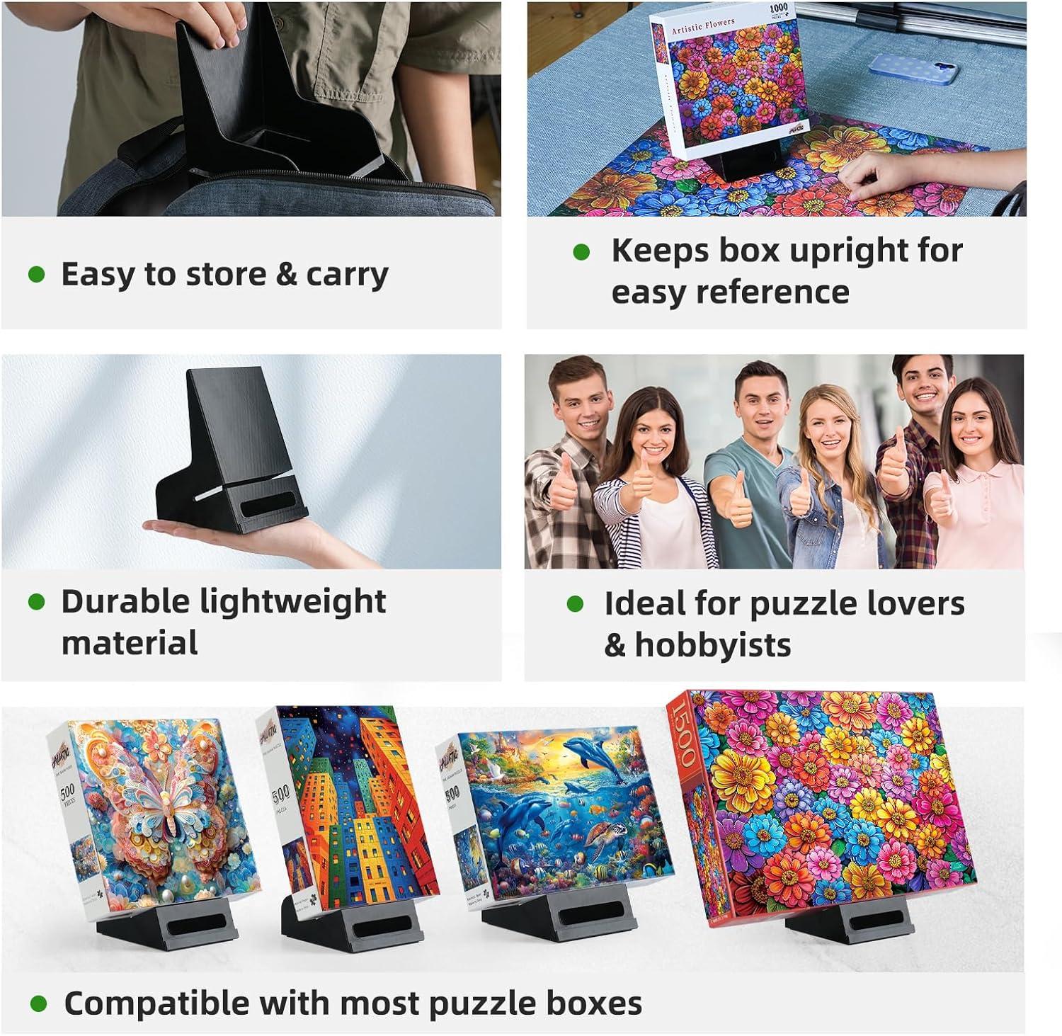 imageALL4JIG Jigsaw Puzzle Box Stand for Jigsaw Puzzles  Sturdy ampamp Stable Reference Image Holder HandsFree Viewing NonSlip Base Ergonomic Tilt MustHave Puzzle Accessory Gift