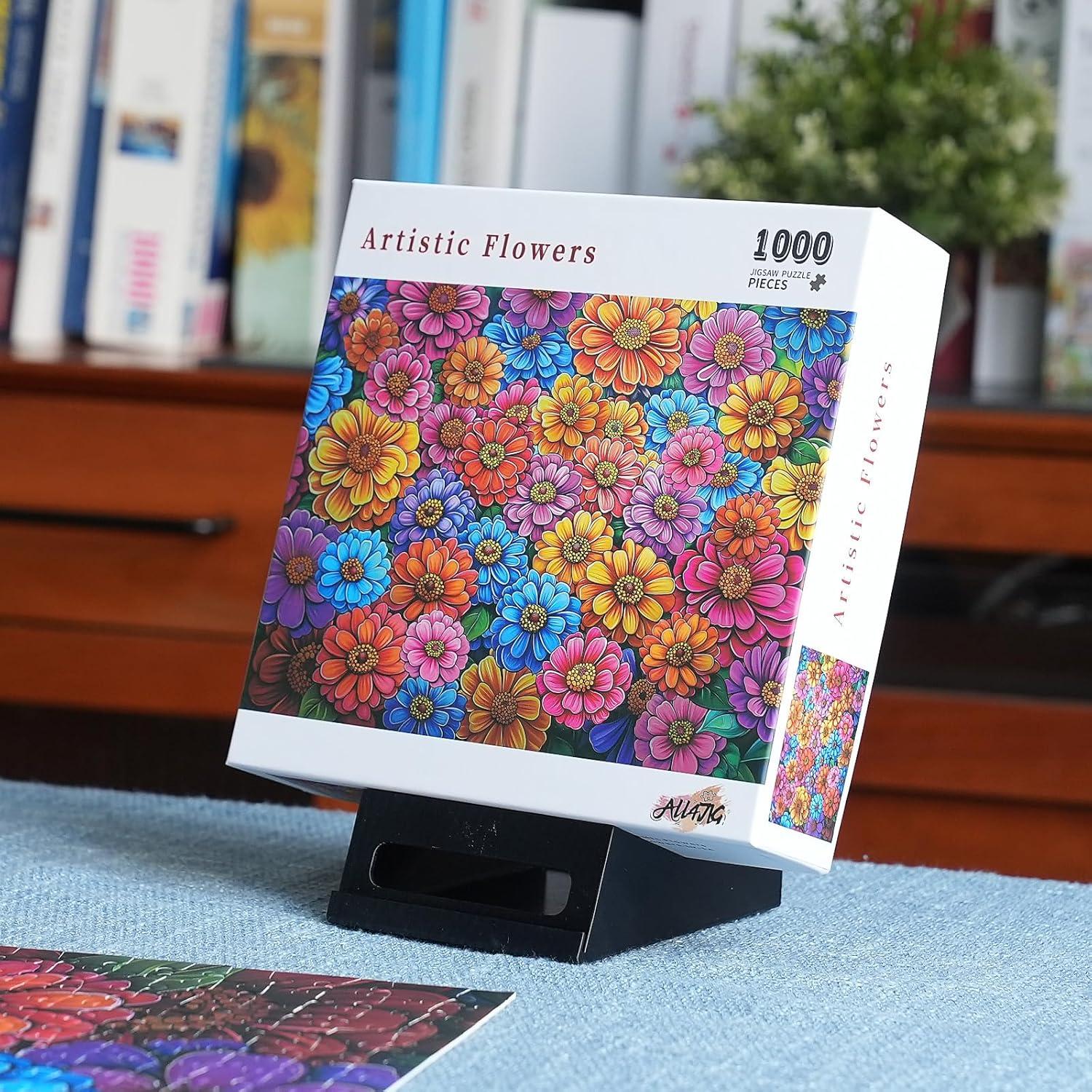 imageALL4JIG Jigsaw Puzzle Box Stand for Jigsaw Puzzles  Sturdy ampamp Stable Reference Image Holder HandsFree Viewing NonSlip Base Ergonomic Tilt MustHave Puzzle Accessory Gift