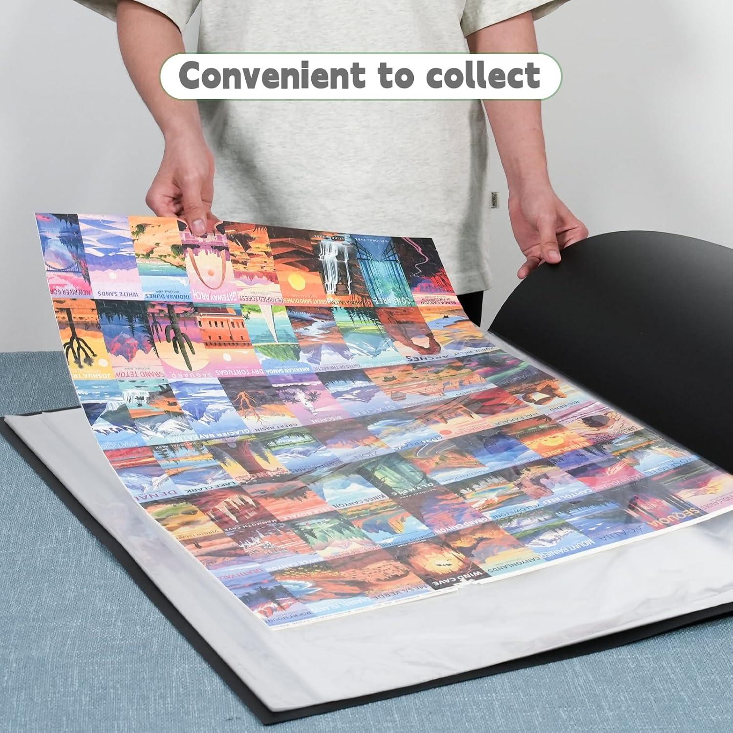 imageALL4JIG Puzzle Saver  24Pack Puzzle Glue Sheets for 10003000 Pieces SelfAdhesive Sticker Sheets Easy to Preserve ampamp Frame Jigsaw Puzzles24PC