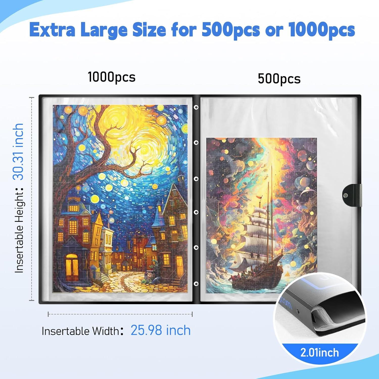 imageALL4JIG Puzzle Storage Folder Keeper for Jigsaw Enthusiasts Puzzle SpaceSaving Organizer Accessories for Adults Holds 20 Puzzles HD Film PocketsLarge