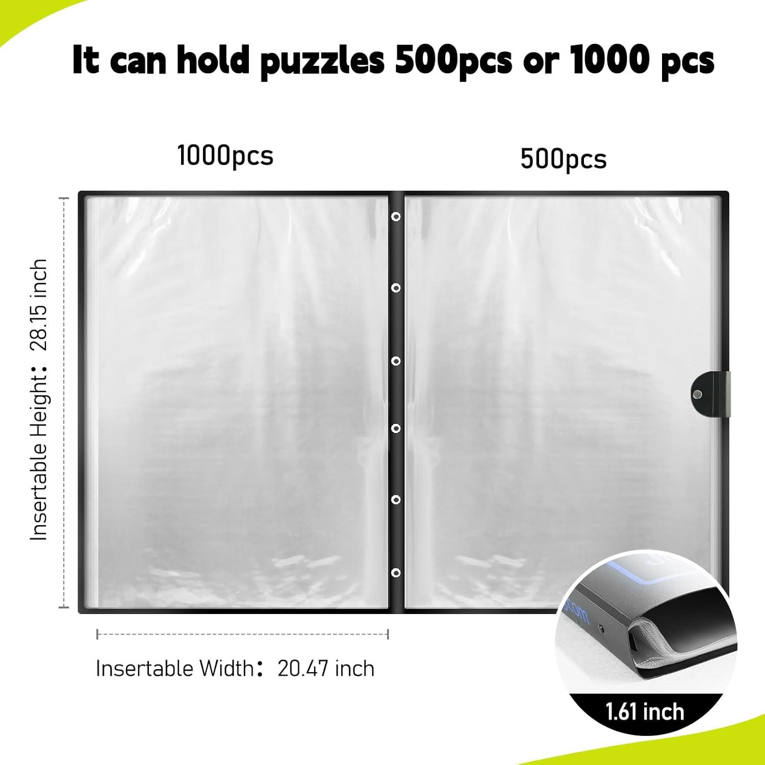 imageALL4JIG Puzzle Storage Folder Keeper for Jigsaw Enthusiasts Puzzle SpaceSaving Organizer Accessories for Adults Holds 20 Puzzles HD Film PocketsMedium