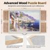 imageALL4JIG 1000 Piece Rotating Puzzle Board with Drawers 22quotx30quotPortable Wooden Jigsaw Puzzle Table for Adults PortableLazy Susan Spinning Puzzle Boards Birthday Gift for momLight Grey