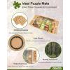imageALL4JIG 1000 Piece Rotating Puzzle Board with Drawers 22quotx30quotPortable Wooden Jigsaw Puzzle Table for Adults PortableLazy Susan Spinning Puzzle Boards Birthday Gift for momNatural Wood
