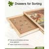 imageALL4JIG 1000 Piece Rotating Puzzle Board with Drawers 22quotx30quotPortable Wooden Jigsaw Puzzle Table for Adults PortableLazy Susan Spinning Puzzle Boards Birthday Gift for momNatural Wood