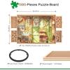 imageALL4JIG 1000 Piece Rotating Puzzle Board with Drawers 22quotx30quotPortable Wooden Jigsaw Puzzle Table for Adults PortableLazy Susan Spinning Puzzle Boards Birthday Gift for momNatural Wood