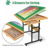 imageALL4JIG 1500 Piece Jigsaw Puzzle Table with Legs25quotx34quotAdjustable Puzzle Tables for Adults 3TiltingAngle Portable Wooden Jigsaw Puzzle Board Portable with 4 Drawers ampamp Cover Birthday Gift for mom