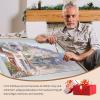 imageALL4JIG 1500 Pieces 2in1 Tilting ampamp Rotating Puzzle Board for Adults Gifts Wooden Jigsaw Puzzle Table with 4 Drawers Portable Board with Lazy Susan and Cover 252quot x 342quotMetal