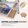 imageALL4JIG 1500 Pieces 2in1 Tilting ampamp Rotating Puzzle Board for Adults Gifts Wooden Jigsaw Puzzle Table with 4 Drawers Portable Board with Lazy Susan and Cover 252quot x 342quotMetal