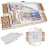 imageALL4JIG 1500 Pieces 2in1 Tilting ampamp Rotating Puzzle Board for Adults Gifts Wooden Jigsaw Puzzle Table with 4 Drawers Portable Board with Lazy Susan and Cover 252quot x 342quotMetal