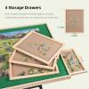imageALL4JIG 2000 Piece Jigsaw Puzzle Table with LegsWooden Jigsaw Puzzle Table with 4 Drawers ampamp Cover360Rotating for Easy AccessAdjustable Angle ampamp Height AdjustmentWithout Wheels