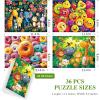 imageALL4JIG 4 in 1 Delicious Food Fun Jigsaw Puzzles for Kids Ages 48 24 Pieces 9quot  6quot Christmas Secret Santa Gift White Elephant Gifts for Girls and Boys Learning EducationalFruit