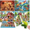 imageALL4JIG 4 in 1 Delicious Food Fun Jigsaw Puzzles for Kids Ages 48 24 Pieces 9quot  6quot Christmas Secret Santa Gift White Elephant Gifts for Girls and Boys Learning EducationalAnimal