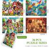imageALL4JIG 4 in 1 Delicious Food Fun Jigsaw Puzzles for Kids Ages 48 24 Pieces 9quot  6quot Christmas Secret Santa Gift White Elephant Gifts for Girls and Boys Learning EducationalAnimal