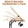 imageALL4JIG Adjustable Wooden Jigsaw Puzzle Table with Wheels Fits 5002000 Piece Puzzles Puzzle Board Not Included