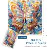 imageALL4JIG Butterfly Fun Jigsaw Puzzles for Adults and Kids 500 Pieces 197quot x 197quot Christmas Secret Santa Gift White Elephant Gifts Number Partitioned for Easy SolvingSmall Butterfly
