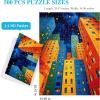 imageALL4JIG Butterfly Fun Jigsaw Puzzles for Adults and Kids 500 Pieces 197quot x 197quot Christmas Secret Santa Gift White Elephant Gifts Number Partitioned for Easy SolvingGeometric City