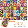 imageALL4JIG Butterfly Fun Jigsaw Puzzles for Adults and Kids 500 Pieces 197quot x 197quot Christmas Secret Santa Gift White Elephant Gifts Number Partitioned for Easy SolvingDoughnut