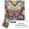 imageALL4JIG Butterfly Fun Jigsaw Puzzles for Adults and Kids 500 Pieces 197quot x 197quot Christmas Secret Santa Gift White Elephant Gifts Number Partitioned for Easy SolvingButterfly