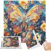 imageALL4JIG Butterfly Fun Jigsaw Puzzles for Adults and Kids 500 Pieces 197quot x 197quot Christmas Secret Santa Gift White Elephant Gifts Number Partitioned for Easy SolvingButterfly