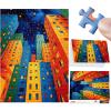 imageALL4JIG Butterfly Fun Jigsaw Puzzles for Adults and Kids 500 Pieces 197quot x 197quot Christmas Secret Santa Gift White Elephant Gifts Number Partitioned for Easy SolvingGeometric City