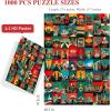 imageALL4JIG Dog Corgi Fun Jigsaw Puzzles for Adults and Kids 1000 Pieces Christmas Secret Santa Gift White Elephant Gifts for Dog Lovers Number Partitioned for Easy SolvingRed Iconic Landmarks