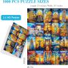 imageALL4JIG Dog Corgi Fun Jigsaw Puzzles for Adults and Kids 1000 Pieces Christmas Secret Santa Gift White Elephant Gifts for Dog Lovers Number Partitioned for Easy SolvingWorld Landmark