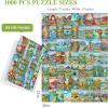 imageALL4JIG Dog Corgi Fun Jigsaw Puzzles for Adults and Kids 1000 Pieces Christmas Secret Santa Gift White Elephant Gifts for Dog Lovers Number Partitioned for Easy SolvingNational Park  C