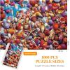 imageALL4JIG Dog Corgi Fun Jigsaw Puzzles for Adults and Kids 1000 Pieces Christmas Secret Santa Gift White Elephant Gifts for Dog Lovers Number Partitioned for Easy SolvingBeach Shell