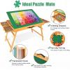 imageALL4JIG Jigsaw Puzzle Table with Legs for 1500 PiecesAdjustable Jigsaw Puzzle Board with 4 Drawers ampamp Cover25quotx34quotPortable Wooden Puzzle Table with Tilting for Adult