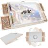 imageALL4JIG 1500 Pieces 2in1 Tilting ampamp Rotating Puzzle Board for Adults Gifts Wooden Jigsaw Puzzle Table with 4 Drawers Portable Board with Lazy Susan and Cover 252quot x 342quotMetal