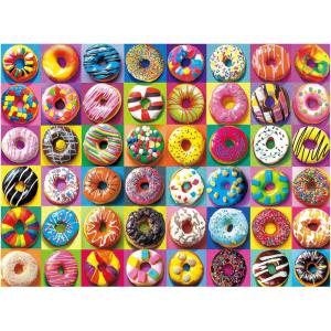 imageALL4JIG Butterfly Fun Jigsaw Puzzles for Adults and Kids 500 Pieces 197quot x 197quot Christmas Secret Santa Gift White Elephant Gifts Number Partitioned for Easy SolvingDoughnut