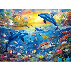 imageALL4JIG Butterfly Fun Jigsaw Puzzles for Adults and Kids 500 Pieces 197quot x 197quot Christmas Secret Santa Gift White Elephant Gifts Number Partitioned for Easy SolvingOcean