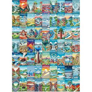 imageALL4JIG Dog Corgi Fun Jigsaw Puzzles for Adults and Kids 1000 Pieces Christmas Secret Santa Gift White Elephant Gifts for Dog Lovers Number Partitioned for Easy SolvingNational Park  A
