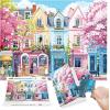 imageALL4JIG Paris Street Fun Jigsaw Puzzles for Adults and Kids 500 Pieces 1902quot x 1402quot Christmas Secret Santa Gift White Elephant Gifts Number Partitioned for Easy Solving