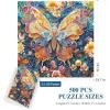 imageALL4JIG Butterfly Fun Jigsaw Puzzles for Adults and Kids 500 Pieces 197 x 197 Christmas Secret Santa Gift White Elephant Gifts Number Partitioned for Easy Solving
