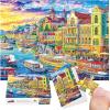 imageALL4JIG Harbor City Fun Jigsaw Puzzles for Adults and Kids 500 Pieces 2047 x 1496 Christmas Secret Santa Gift White Elephant Gifts Number Partitioned for Easy Solving