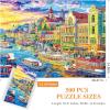 imageALL4JIG Harbor City Fun Jigsaw Puzzles for Adults and Kids 500 Pieces 2047 x 1496 Christmas Secret Santa Gift White Elephant Gifts Number Partitioned for Easy Solving