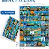 imageALL4JIG Iconic Landmarks Fun Jigsaw Puzzles for Adults and Kids 1000 Pieces Christmas Secret Santa Gift White Elephant Gifts Number Partitioned for Easy Solving