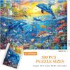 imageALL4JIG Ocean World Fun Jigsaw Puzzles for Adults and Kids 500 Pieces 2087 x 1496 Christmas Secret Santa Gift White Elephant Gifts Number Partitioned for Easy Solving
