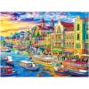 imageALL4JIG Harbor City Fun Jigsaw Puzzles for Adults and Kids 500 Pieces 2047 x 1496 Christmas Secret Santa Gift White Elephant Gifts Number Partitioned for Easy Solving
